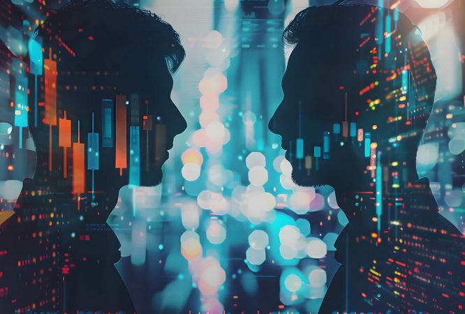 Psychology and mindset of financial concept, relationship between financial literacy and investment psychology